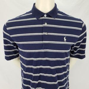 Polo Golf Men's Collared Shirt Navy Gray M Pony